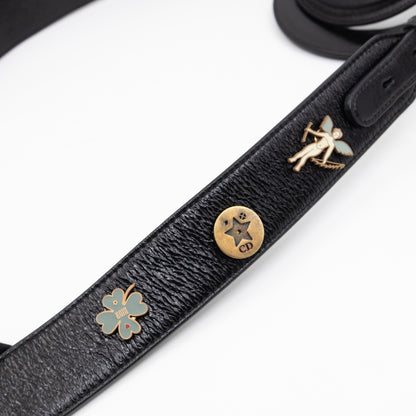 Lady Dior Small My ABCDior Black Cannage Crinkled Patent Leather