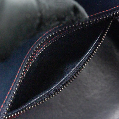 Micro Luggage Navy Blue Leather