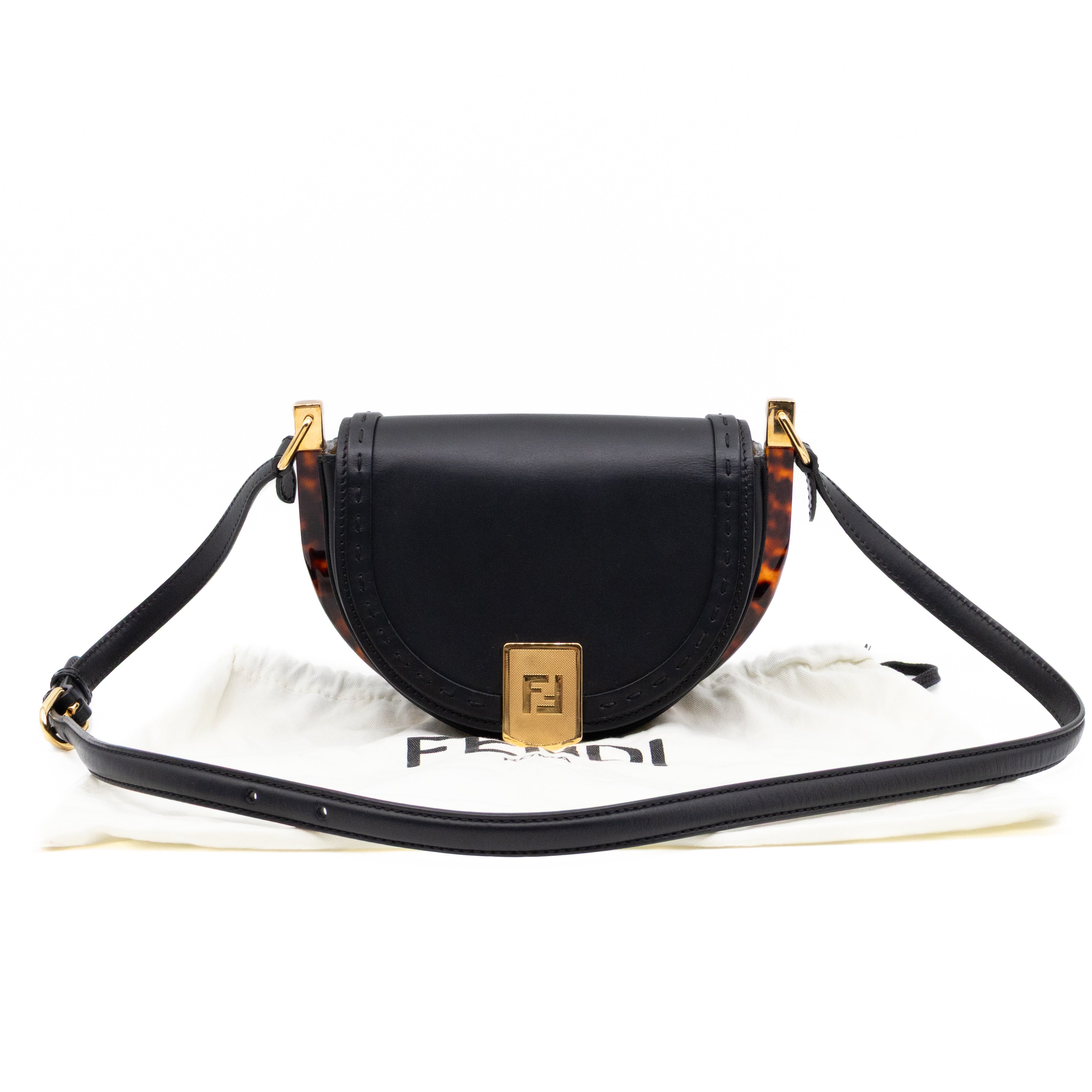 Moonlight Crossbody Bag Black Leather