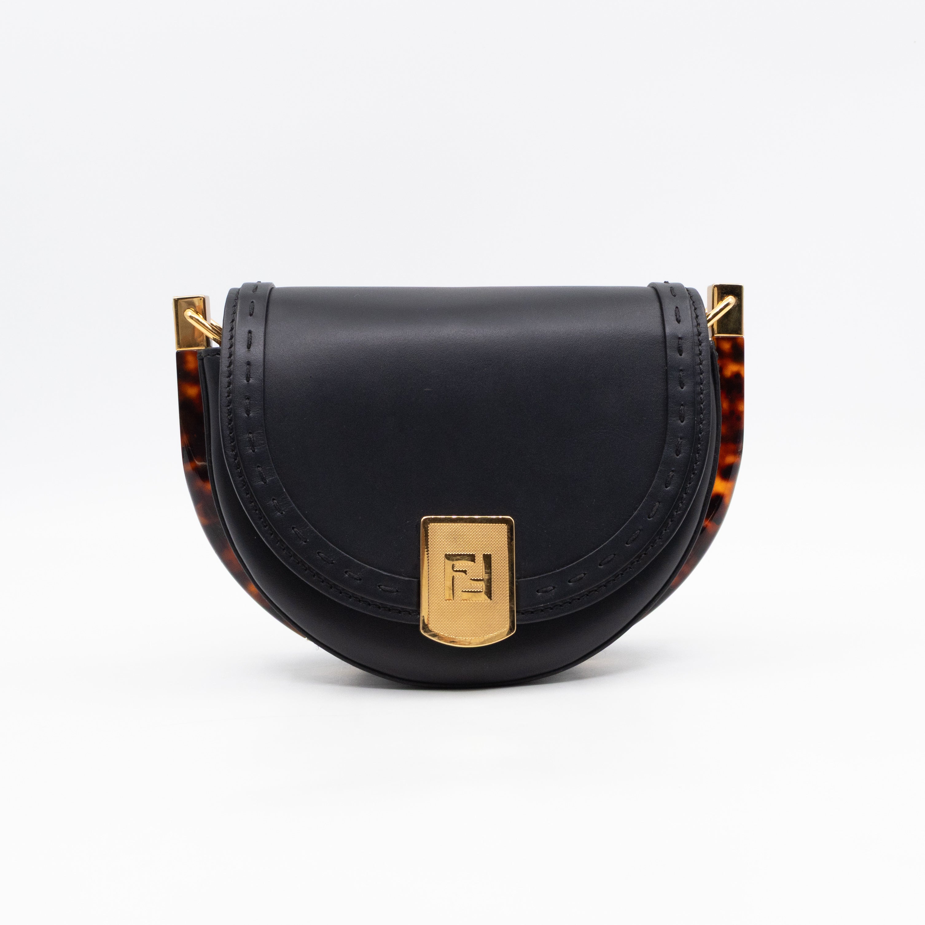 Moonlight Crossbody Bag Black Leather