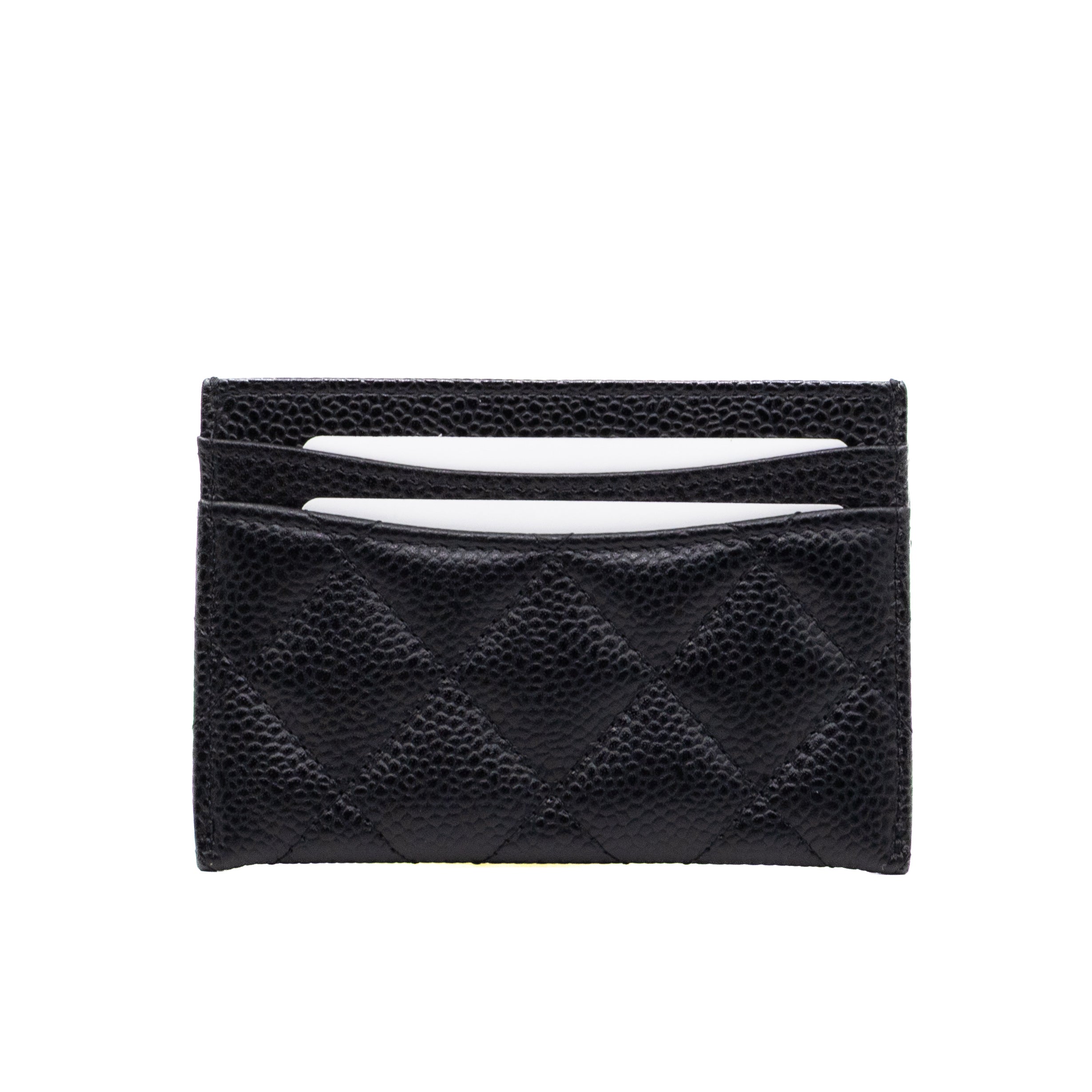 Classic Card Holder Black Caviar Gold