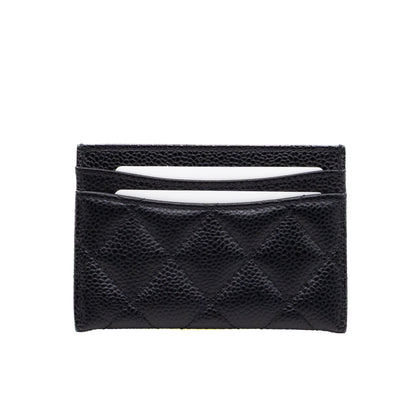 Classic Card Holder Black Caviar Gold