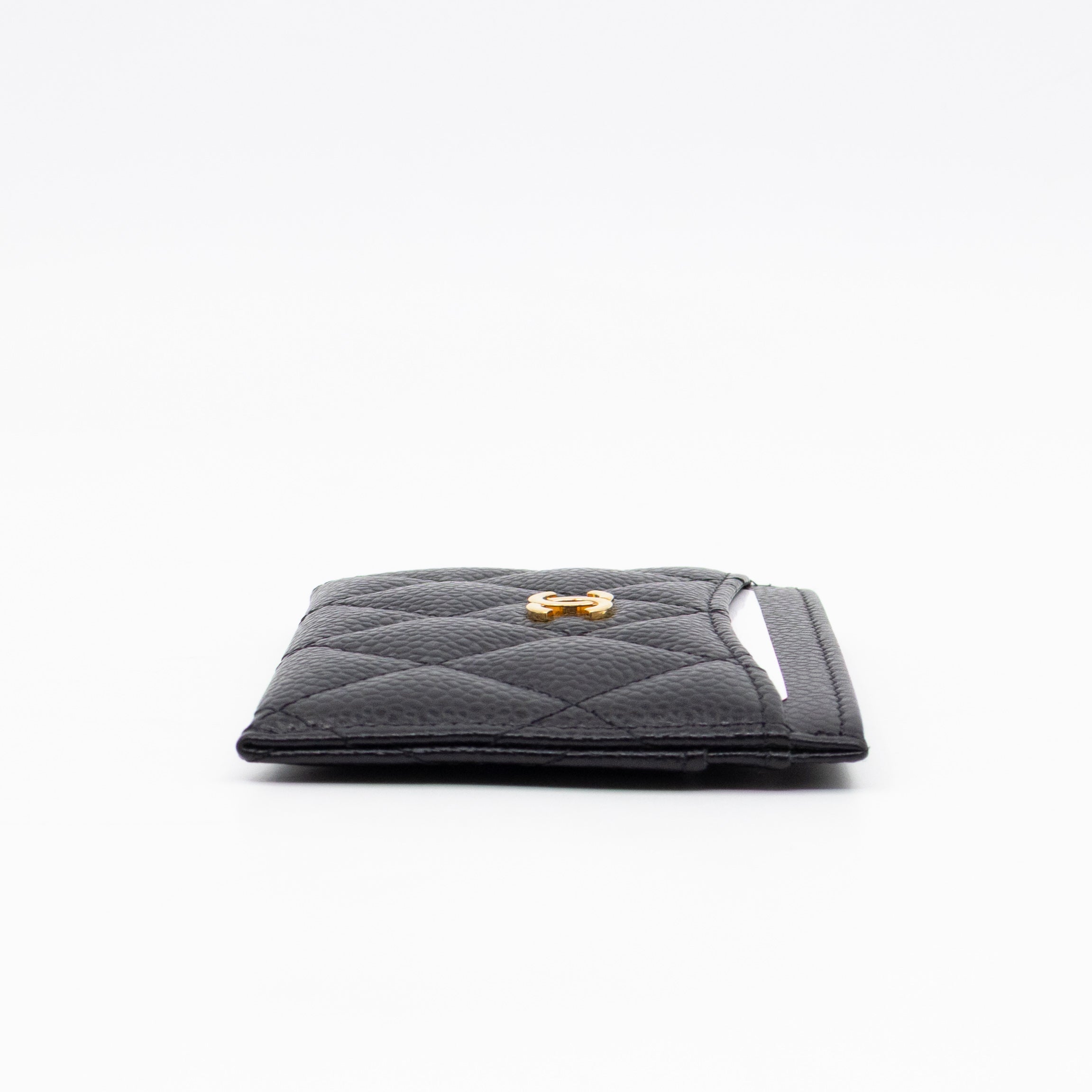 Classic Card Holder Black Caviar Gold