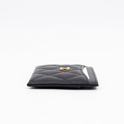 Classic Card Holder Black Caviar Gold