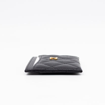 Classic Card Holder Black Caviar Gold
