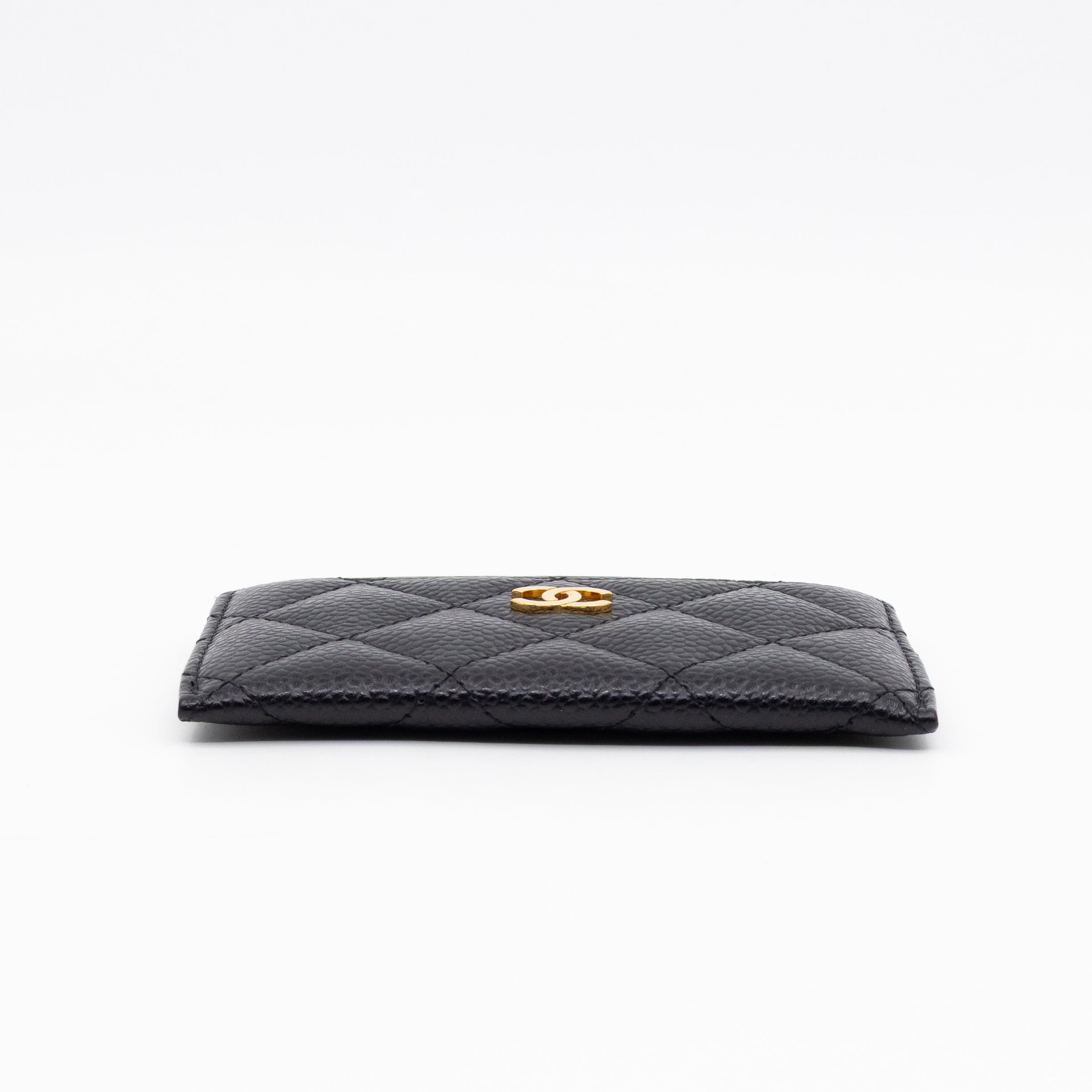 Classic Card Holder Black Caviar Gold