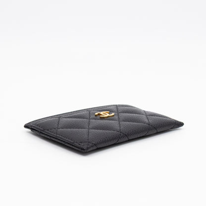 Classic Card Holder Black Caviar Gold