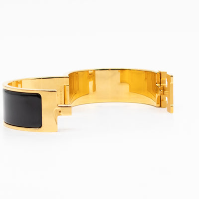 Clic Clac H Bracelet GM Black & Gold