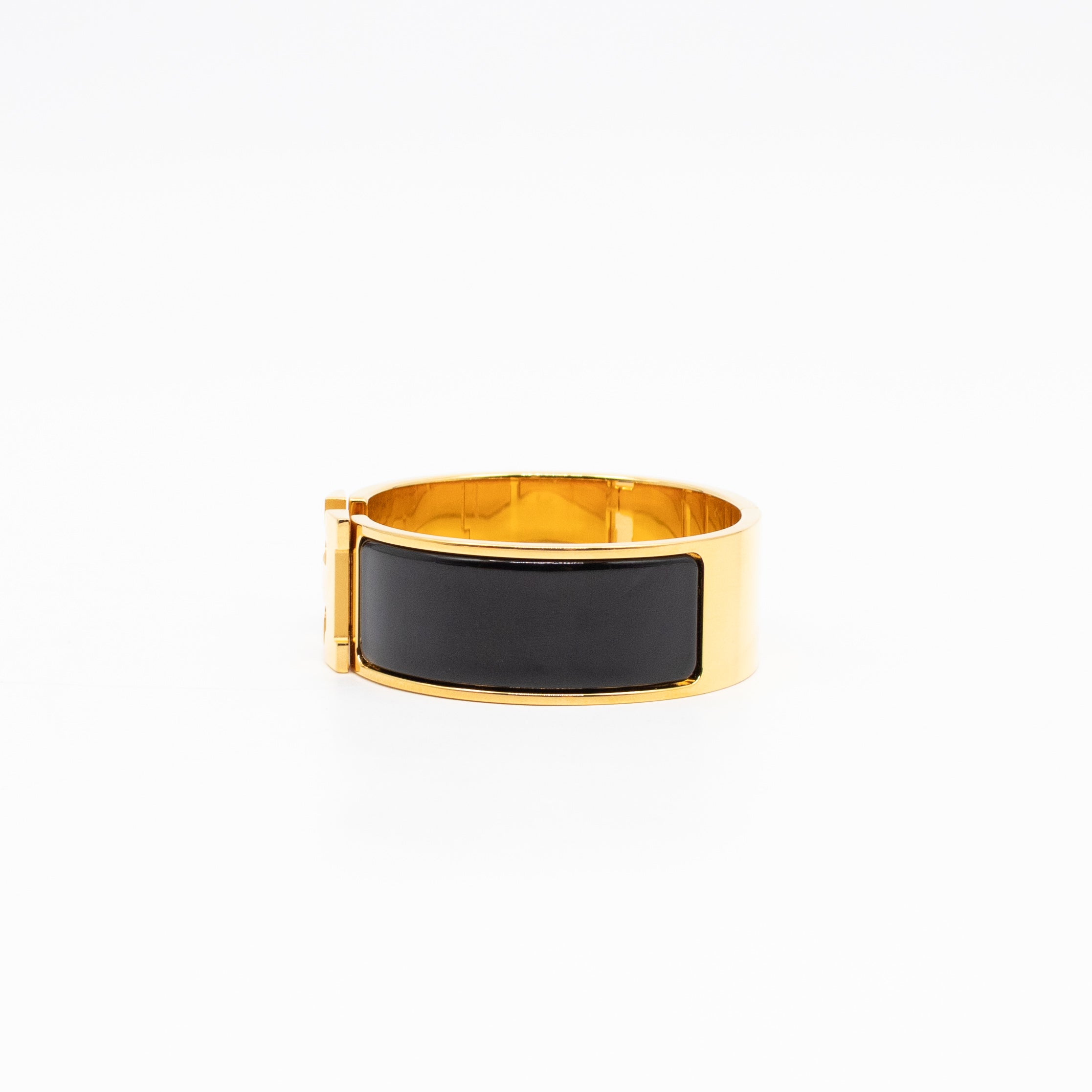 Clic Clac H Bracelet GM Black & Gold