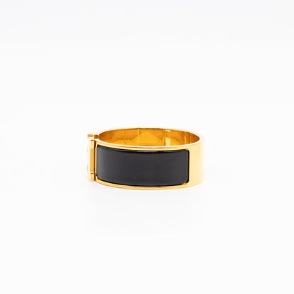 Clic Clac H Bracelet GM Black & Gold