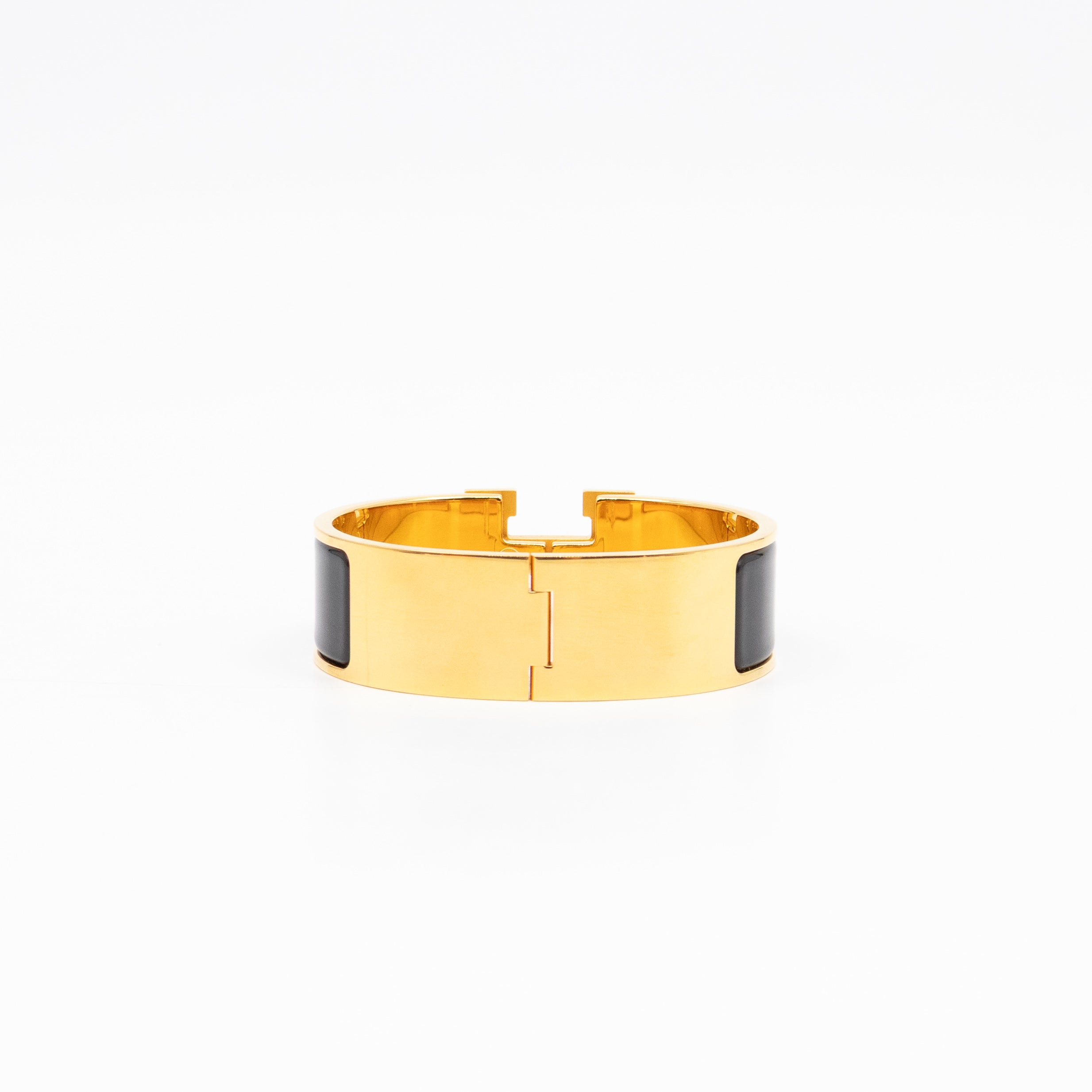 Clic Clac H Bracelet GM Black & Gold