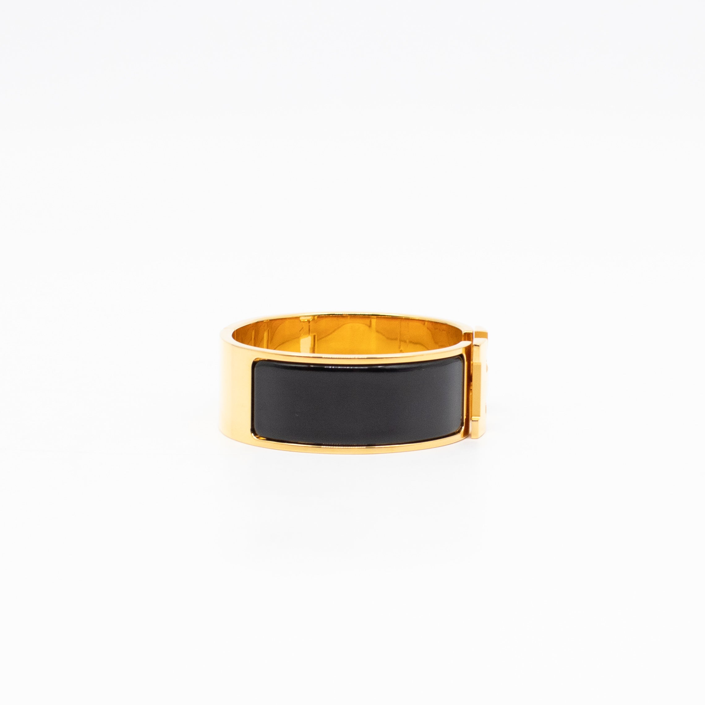 Clic Clac H Bracelet GM Black & Gold