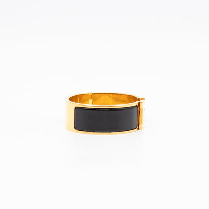 Clic Clac H Bracelet GM Black & Gold