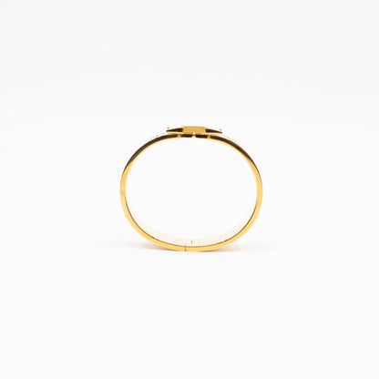 Clic Clac H Bracelet GM Black & Gold