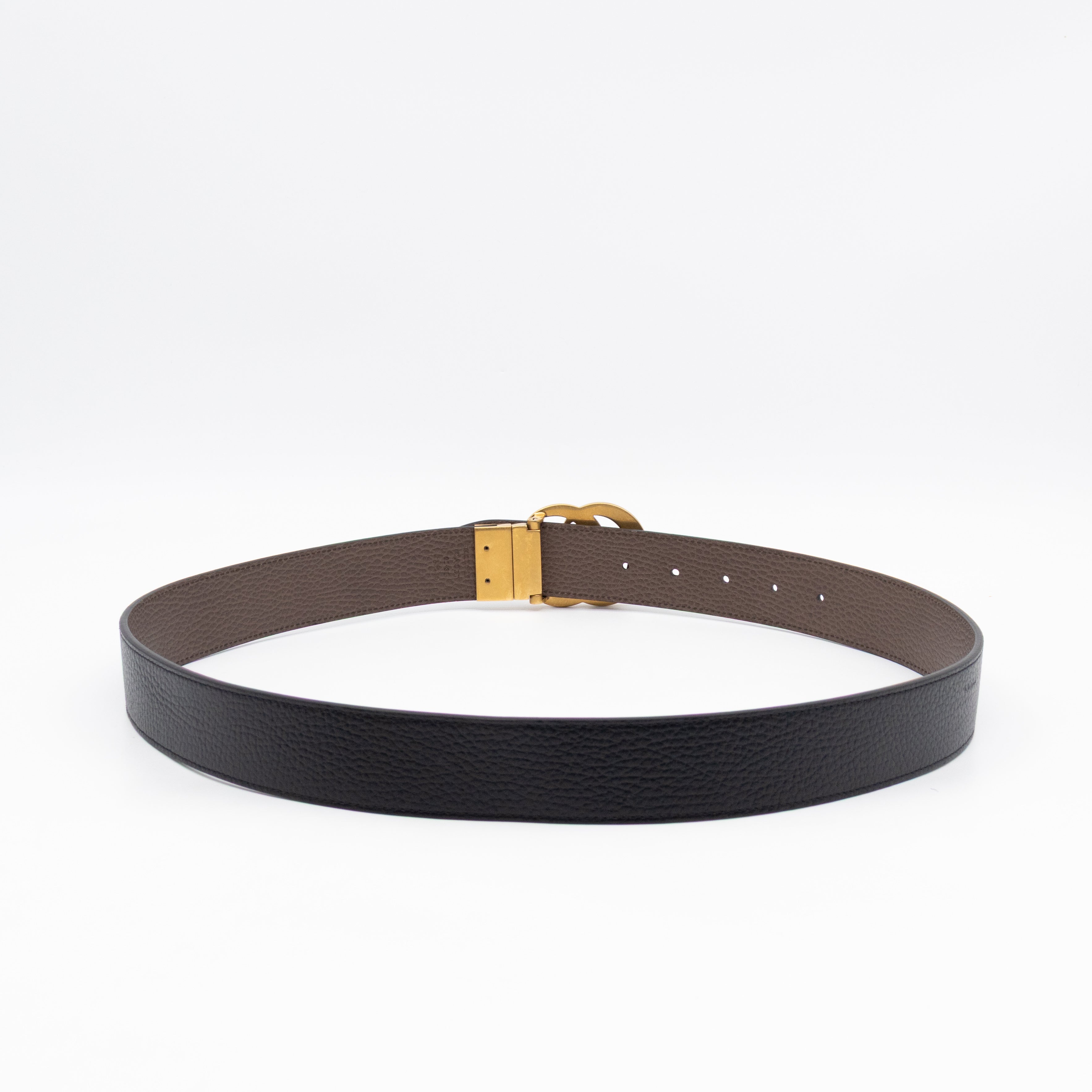 GG Marmont Reversible Black Brown Leather Belt 95/38
