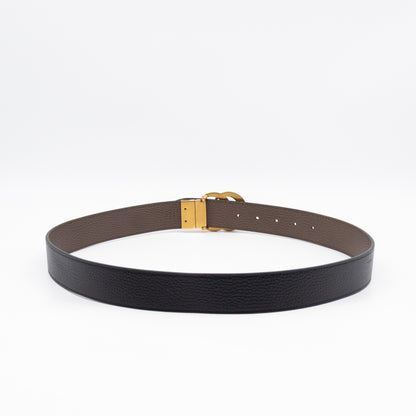 GG Marmont Reversible Black Brown Leather Belt 95/38