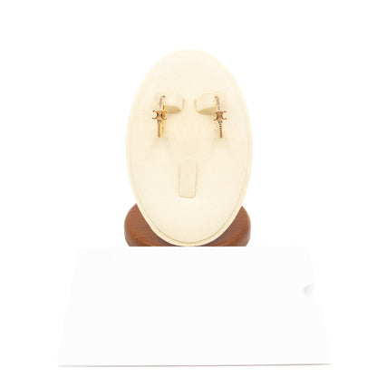 Triomphe Sparkle Hoops Earrings Gold