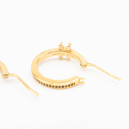 Triomphe Sparkle Hoops Earrings Gold