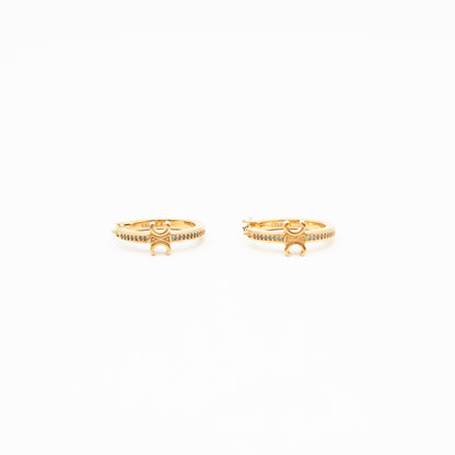 Triomphe Sparkle Hoops Earrings Gold