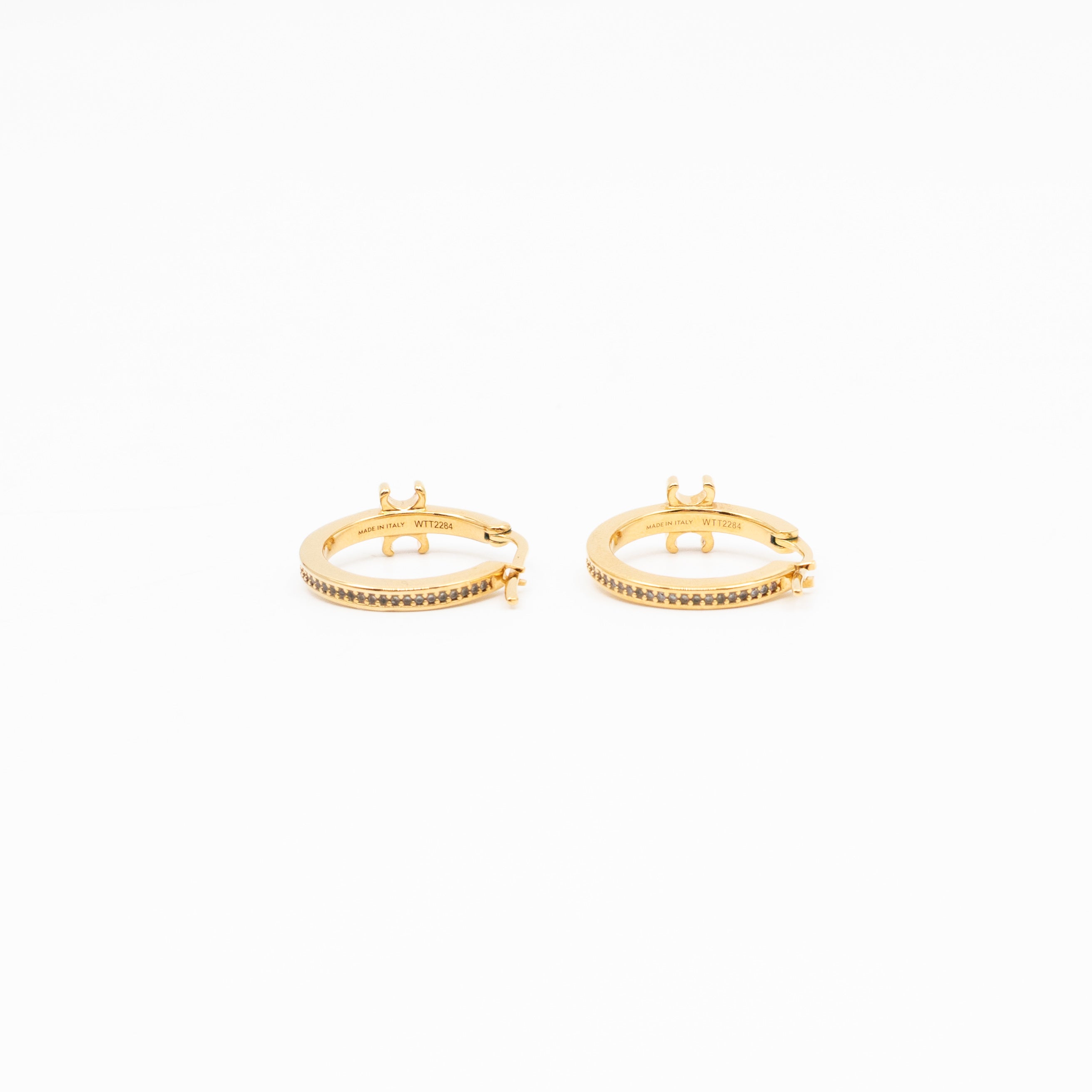 Triomphe Sparkle Hoops Earrings Gold