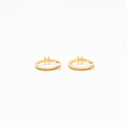 Triomphe Sparkle Hoops Earrings Gold