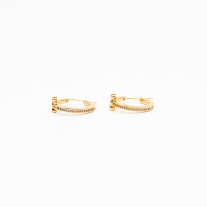 Triomphe Sparkle Hoops Earrings Gold