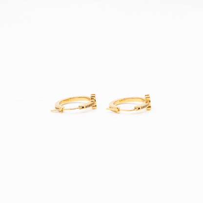 Triomphe Sparkle Hoops Earrings Gold