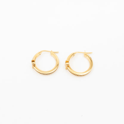 Triomphe Sparkle Hoops Earrings Gold