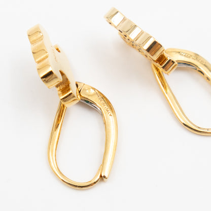 Triomphe Rhinestone Earrings Gold