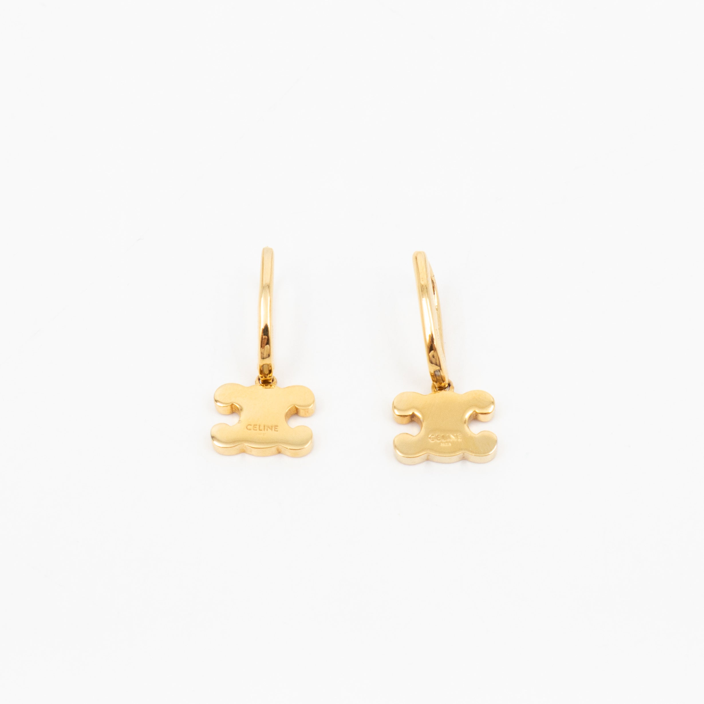Triomphe Rhinestone Earrings Gold