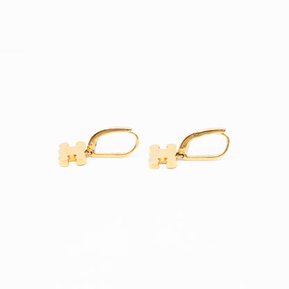 Triomphe Rhinestone Earrings Gold