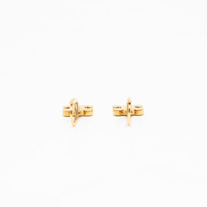 Triomphe Rhinestone Earrings Gold