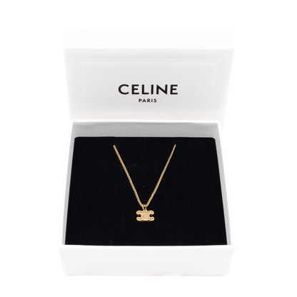 Triomphe Rhinestone Necklace Gold