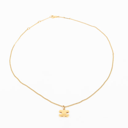 Triomphe Rhinestone Necklace Gold