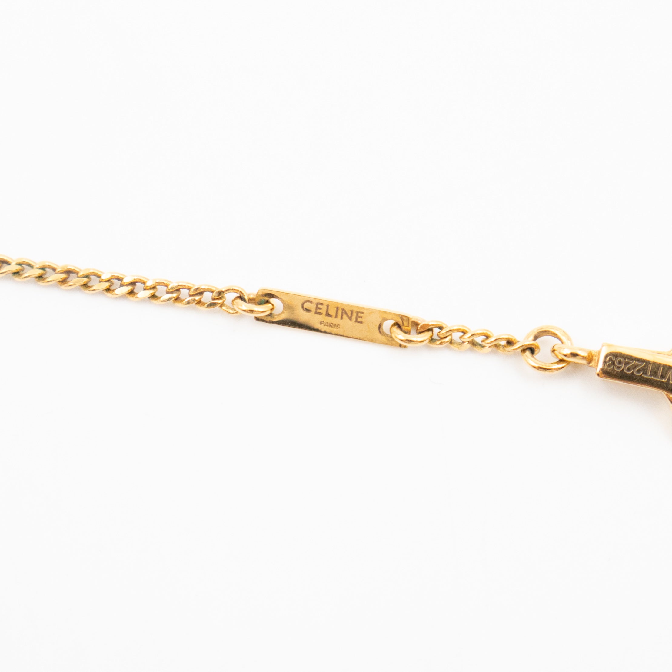 Triomphe Rhinestone Necklace Gold