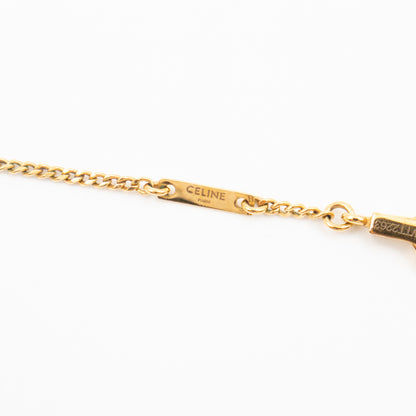 Triomphe Rhinestone Necklace Gold