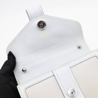 Aby Chain Mini Shoulder Bag Motty Grey Leather