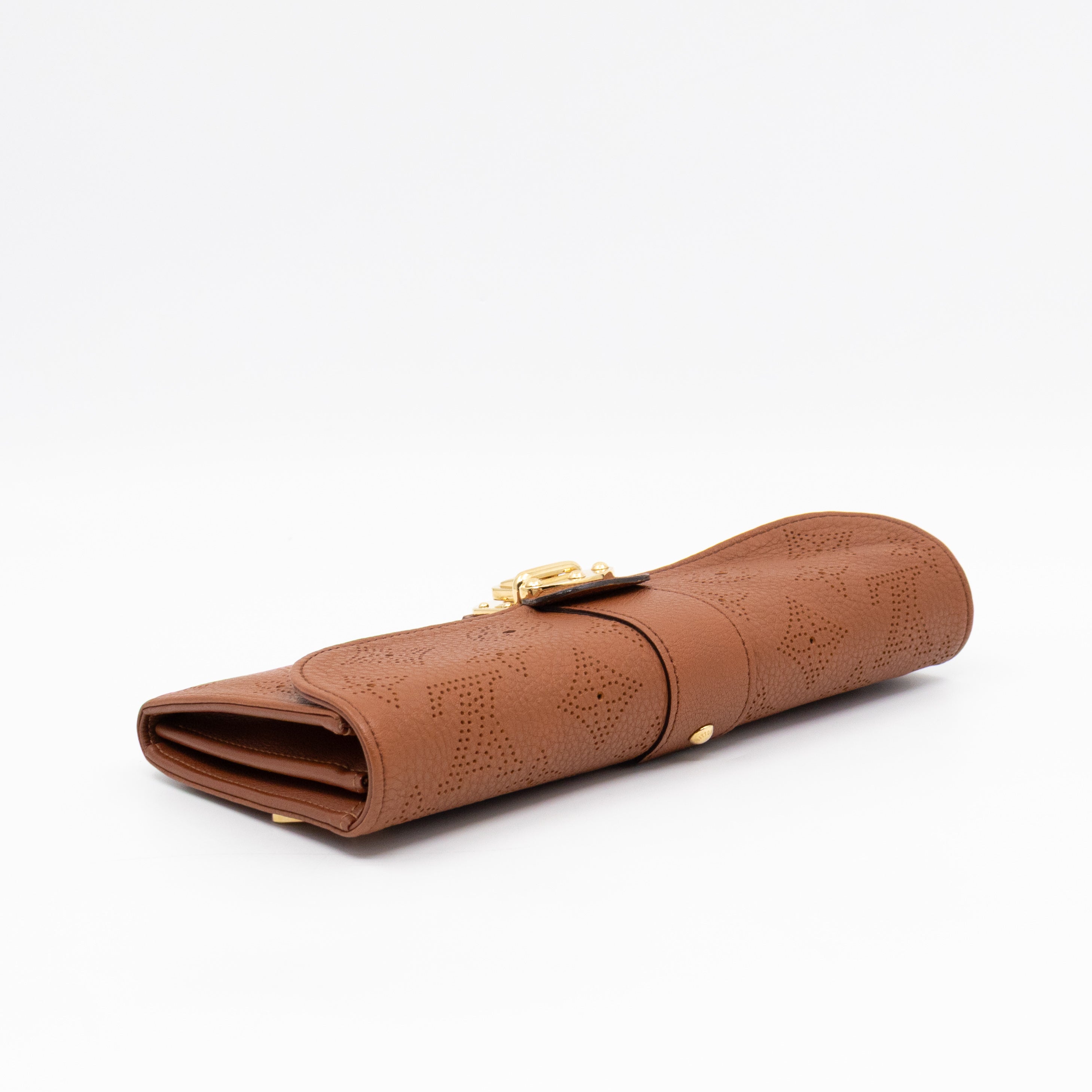 Amelia Clutch Wallet Cognac Mahina Leather