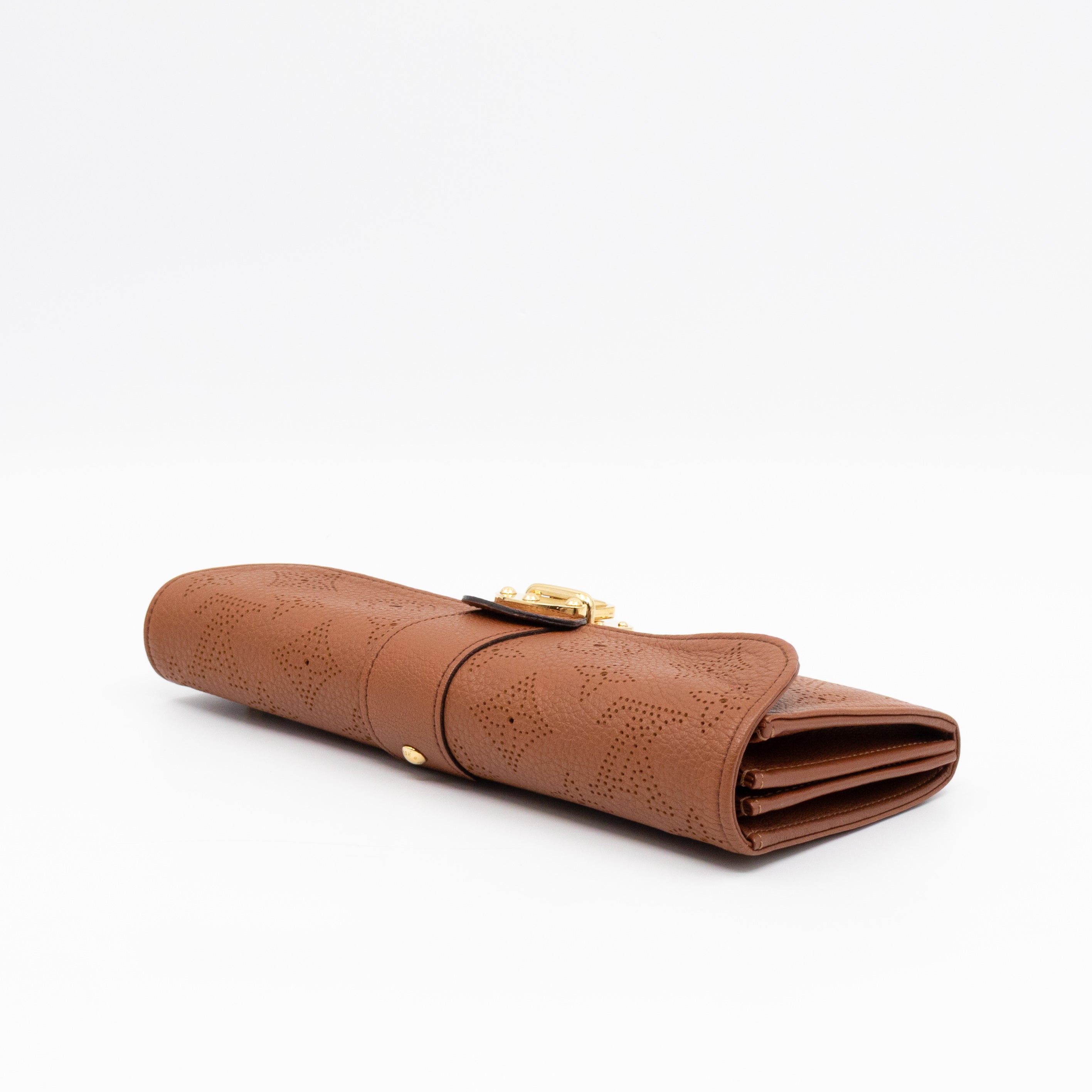 Amelia Clutch Wallet Cognac Mahina Leather