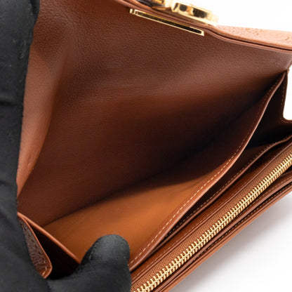 Amelia Clutch Wallet Cognac Mahina Leather