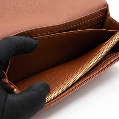 Amelia Clutch Wallet Cognac Mahina Leather