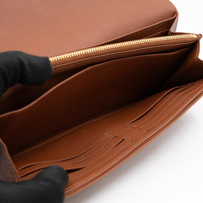Amelia Clutch Wallet Cognac Mahina Leather