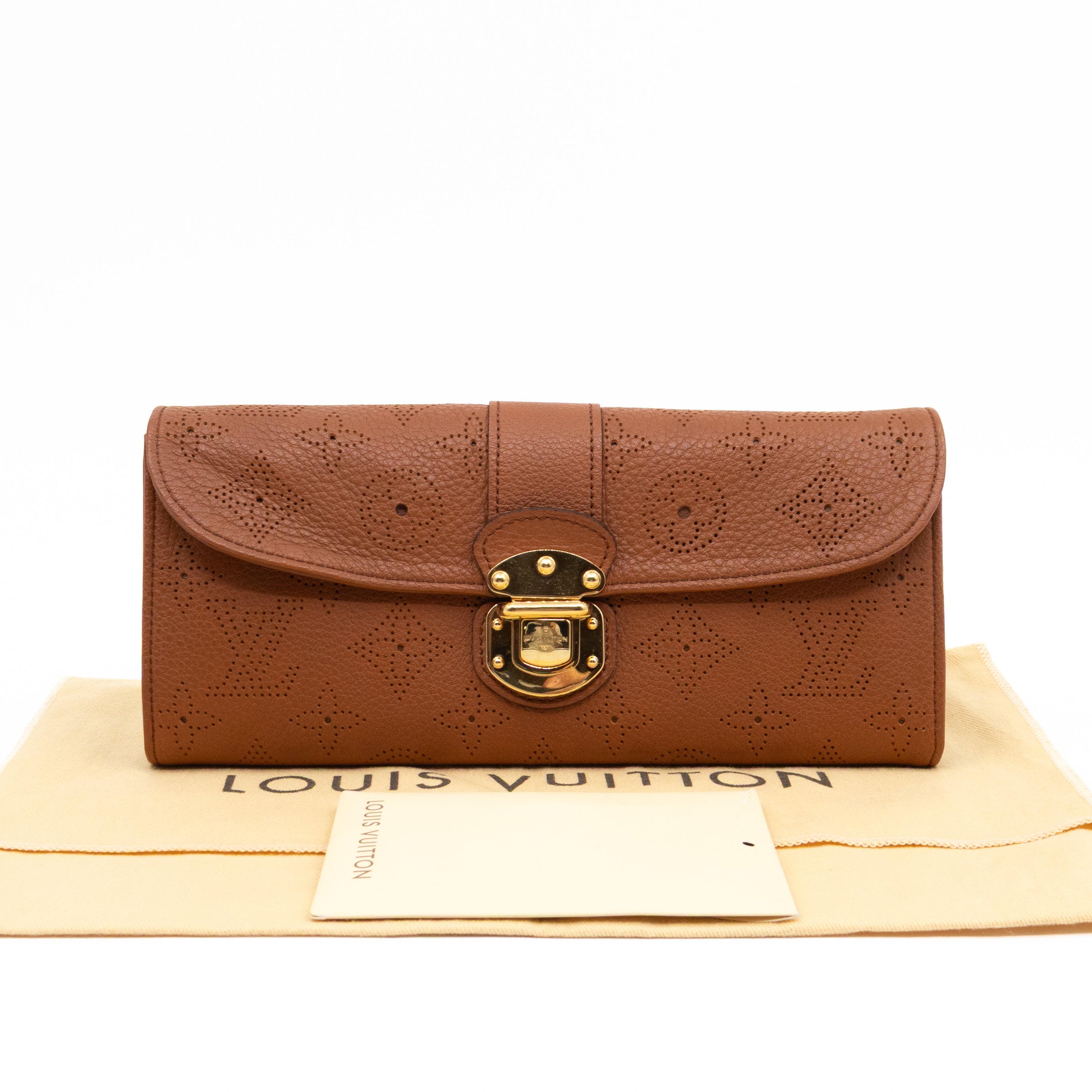 Amelia Clutch Wallet Cognac Mahina Leather