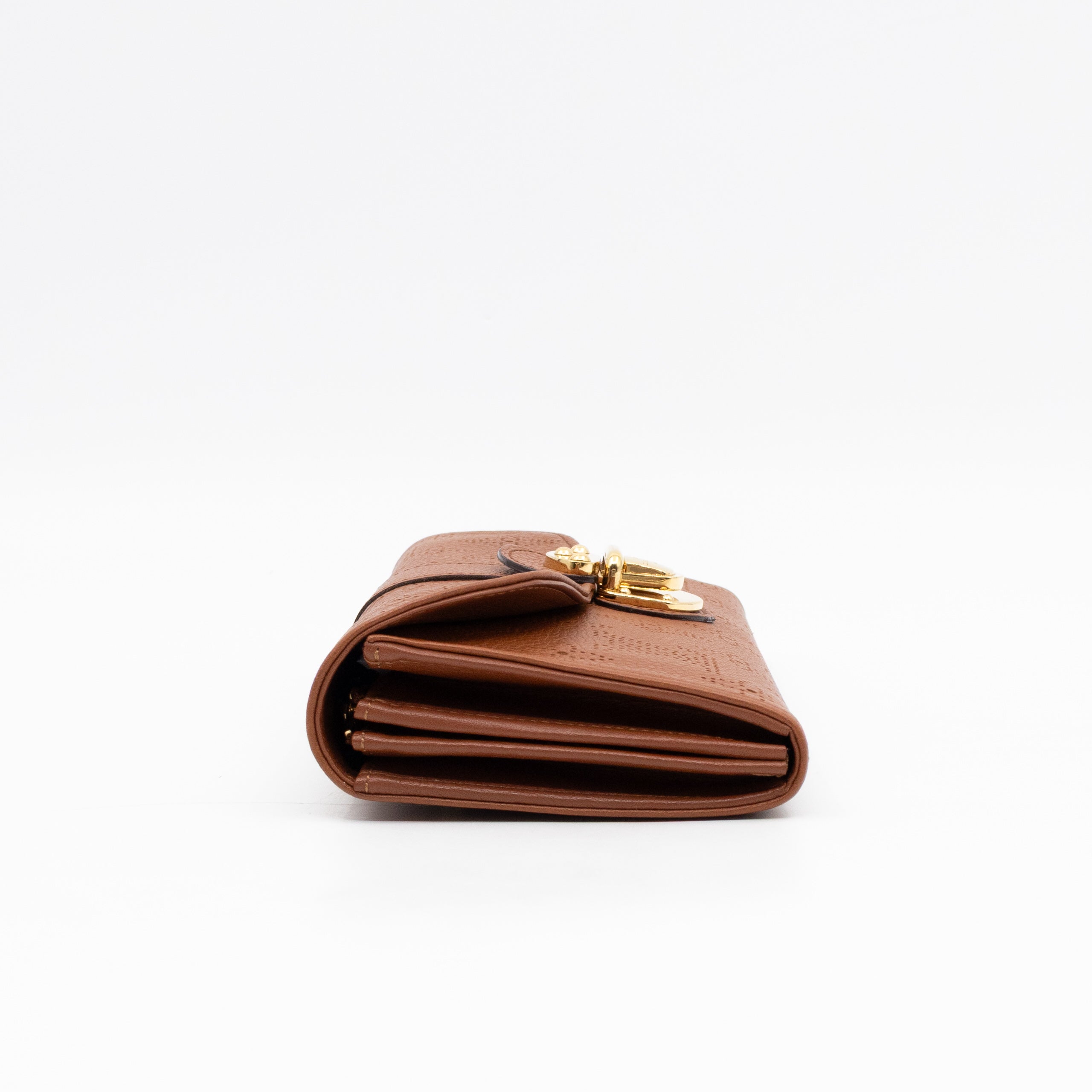 Amelia Clutch Wallet Cognac Mahina Leather