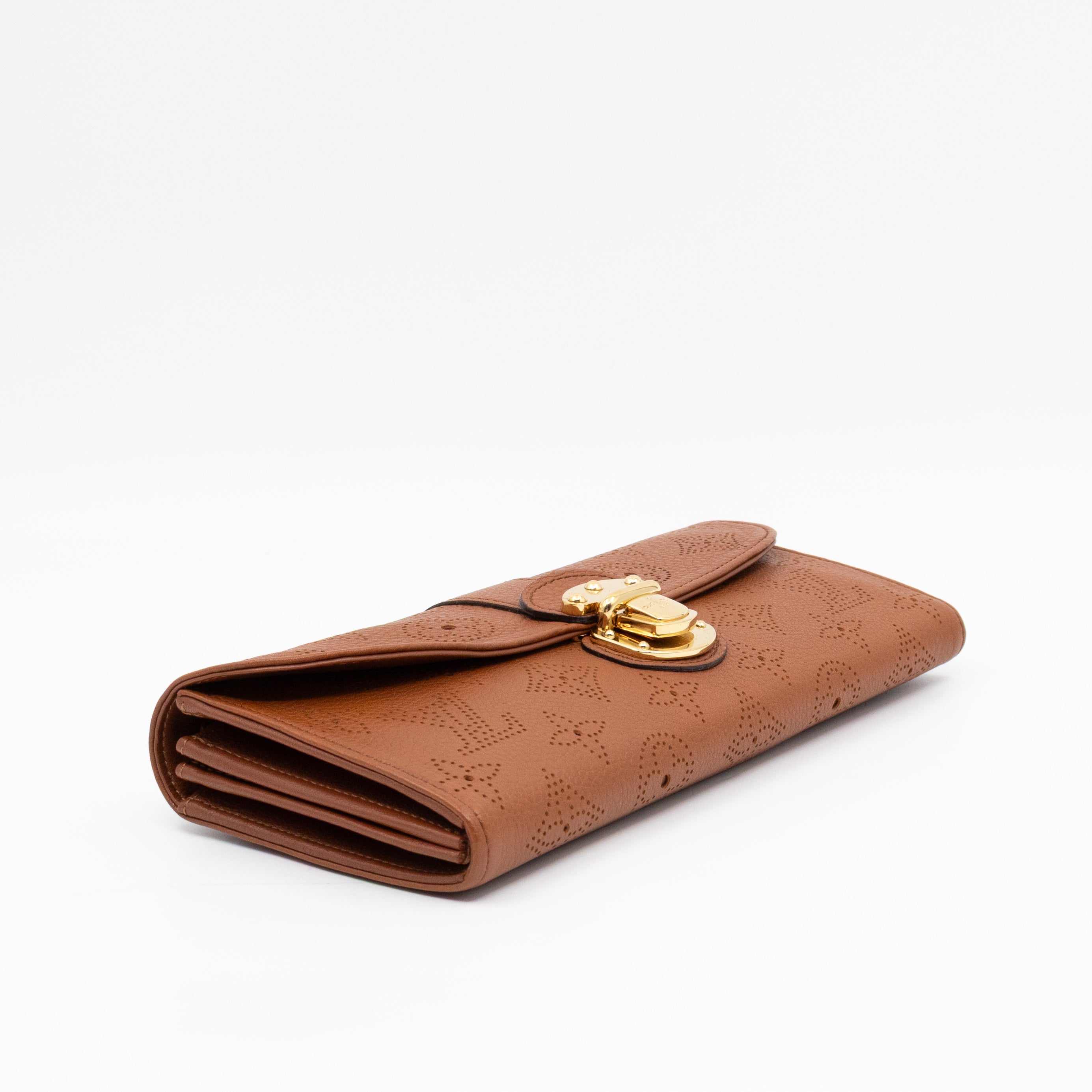 Amelia Clutch Wallet Cognac Mahina Leather