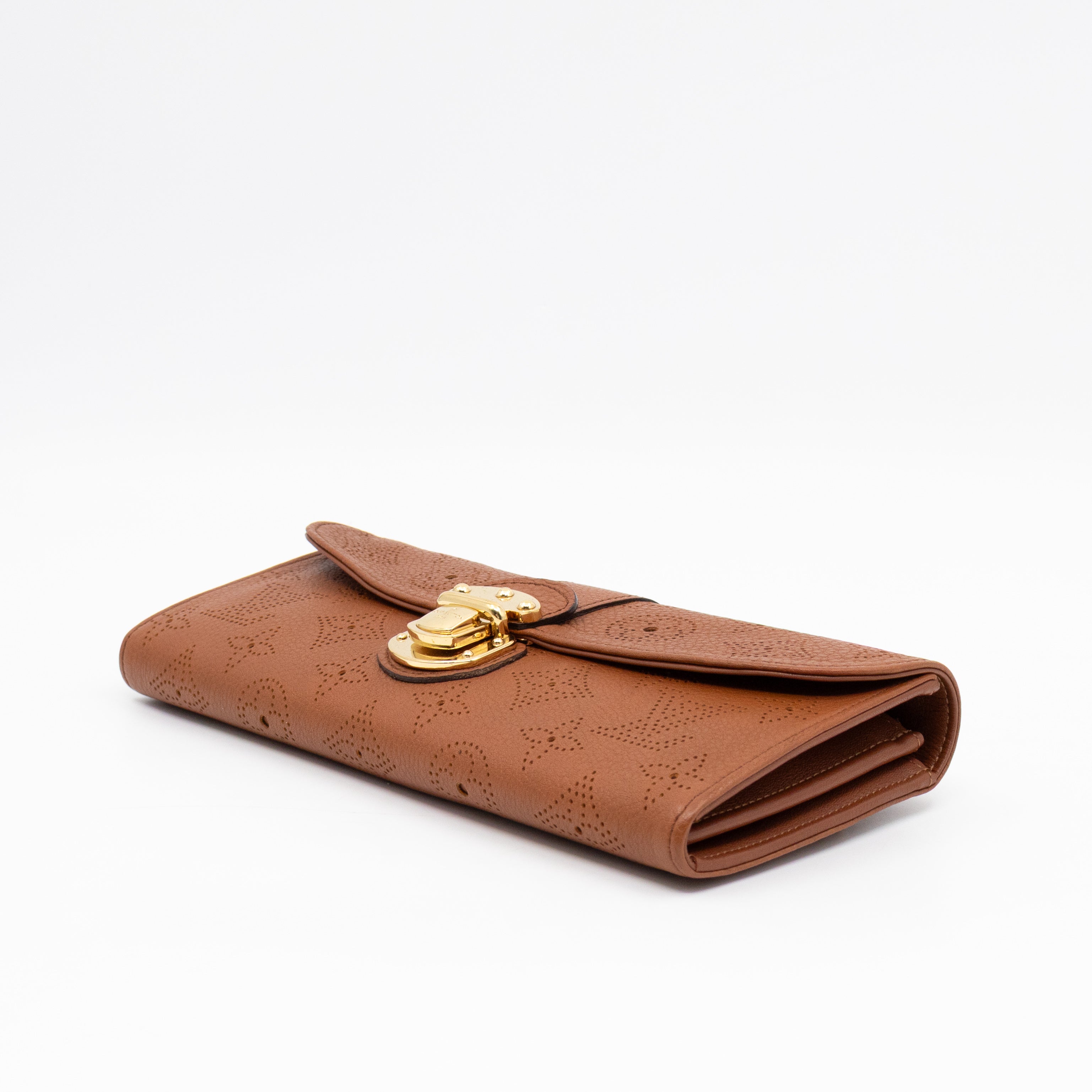 Amelia Clutch Wallet Cognac Mahina Leather