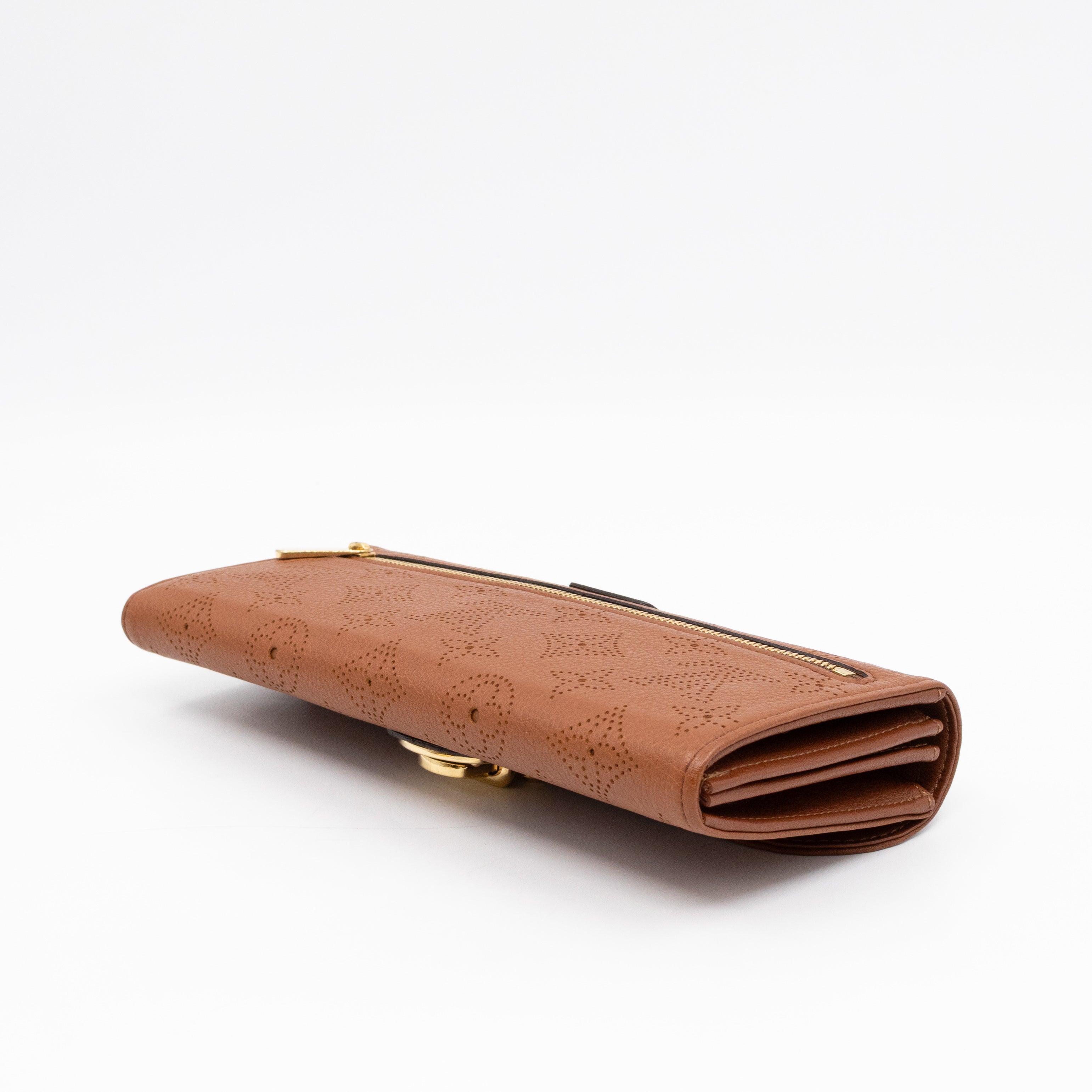 Amelia Clutch Wallet Cognac Mahina Leather