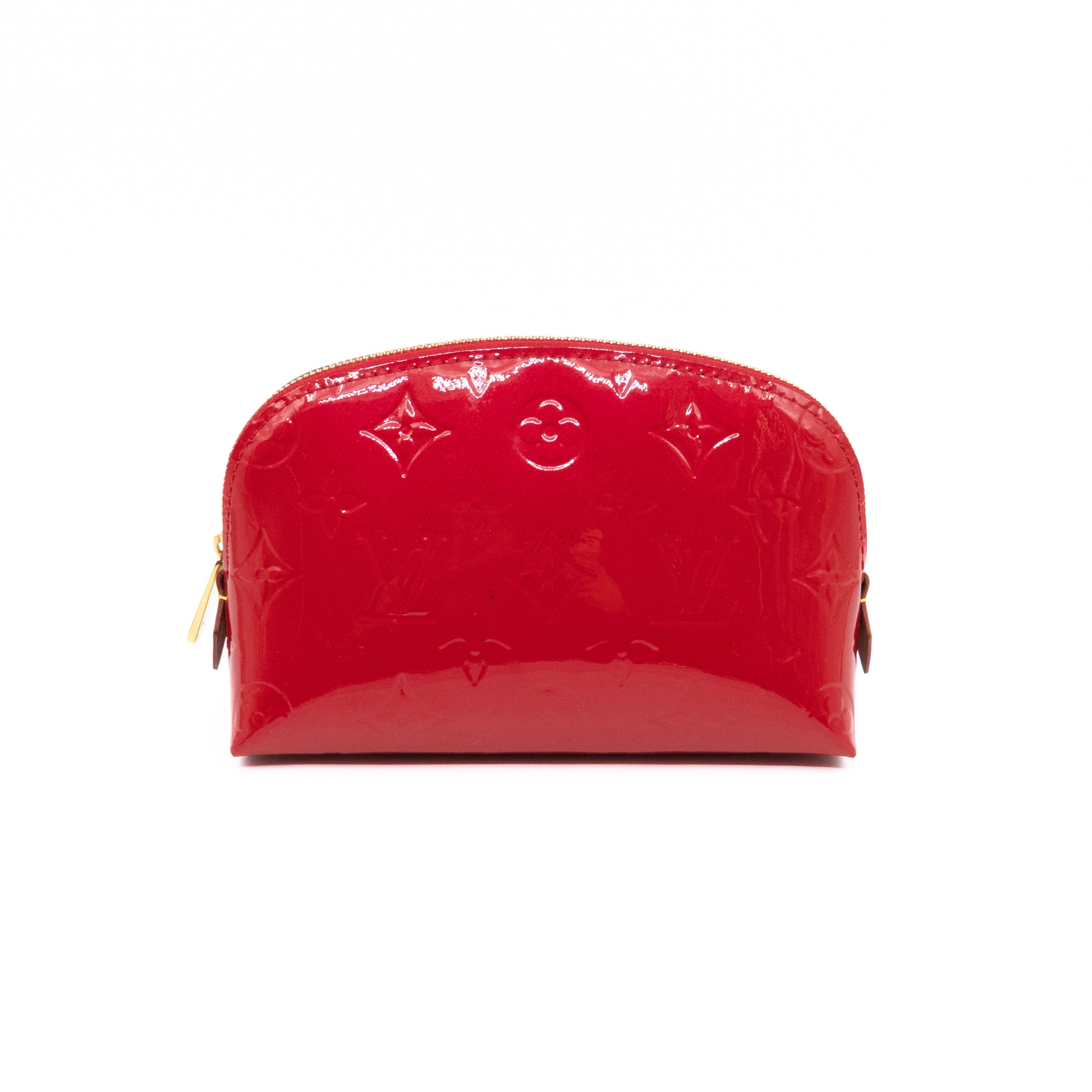 Cosmetic Pouch PM Red Vernis Leather