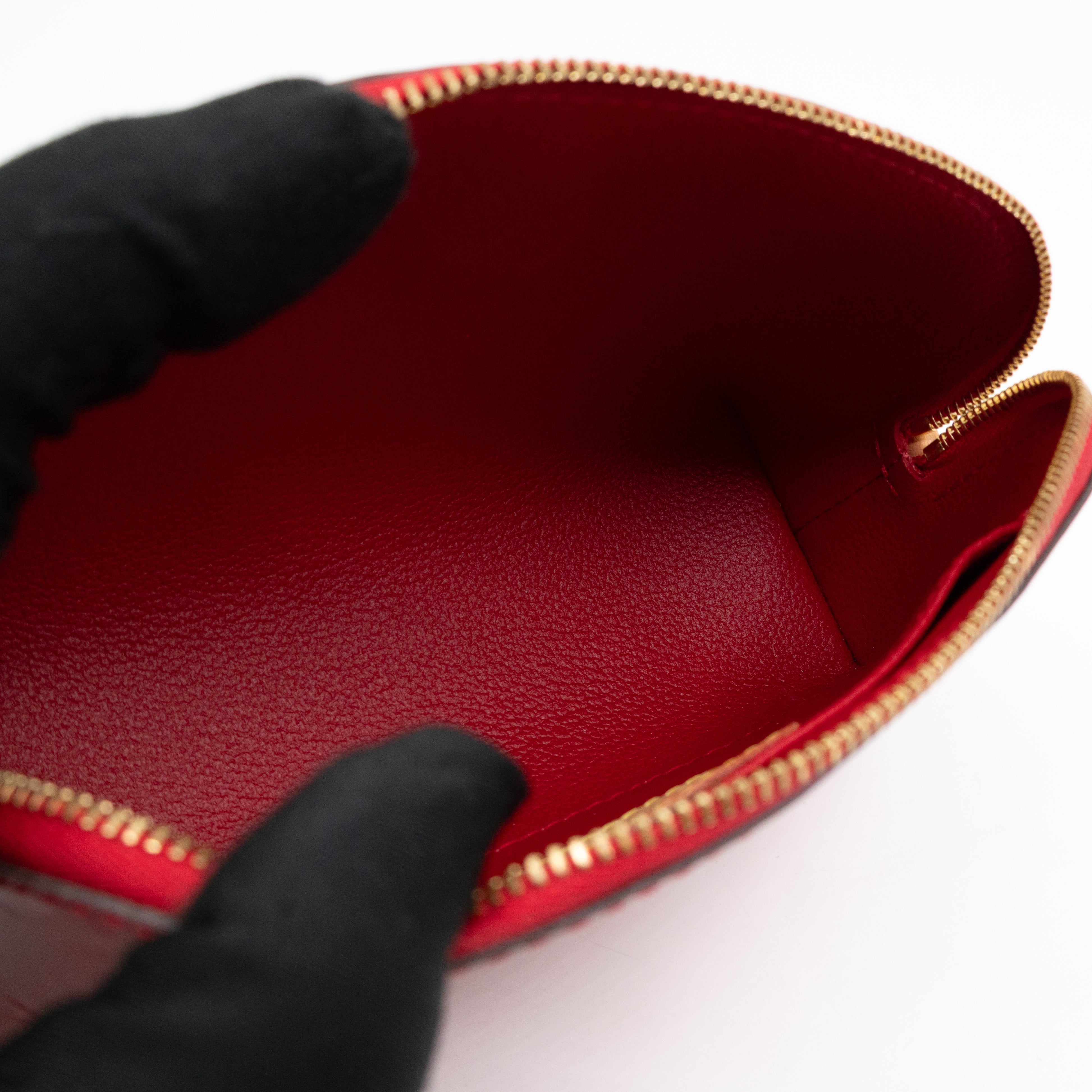 Cosmetic Pouch PM Red Vernis Leather