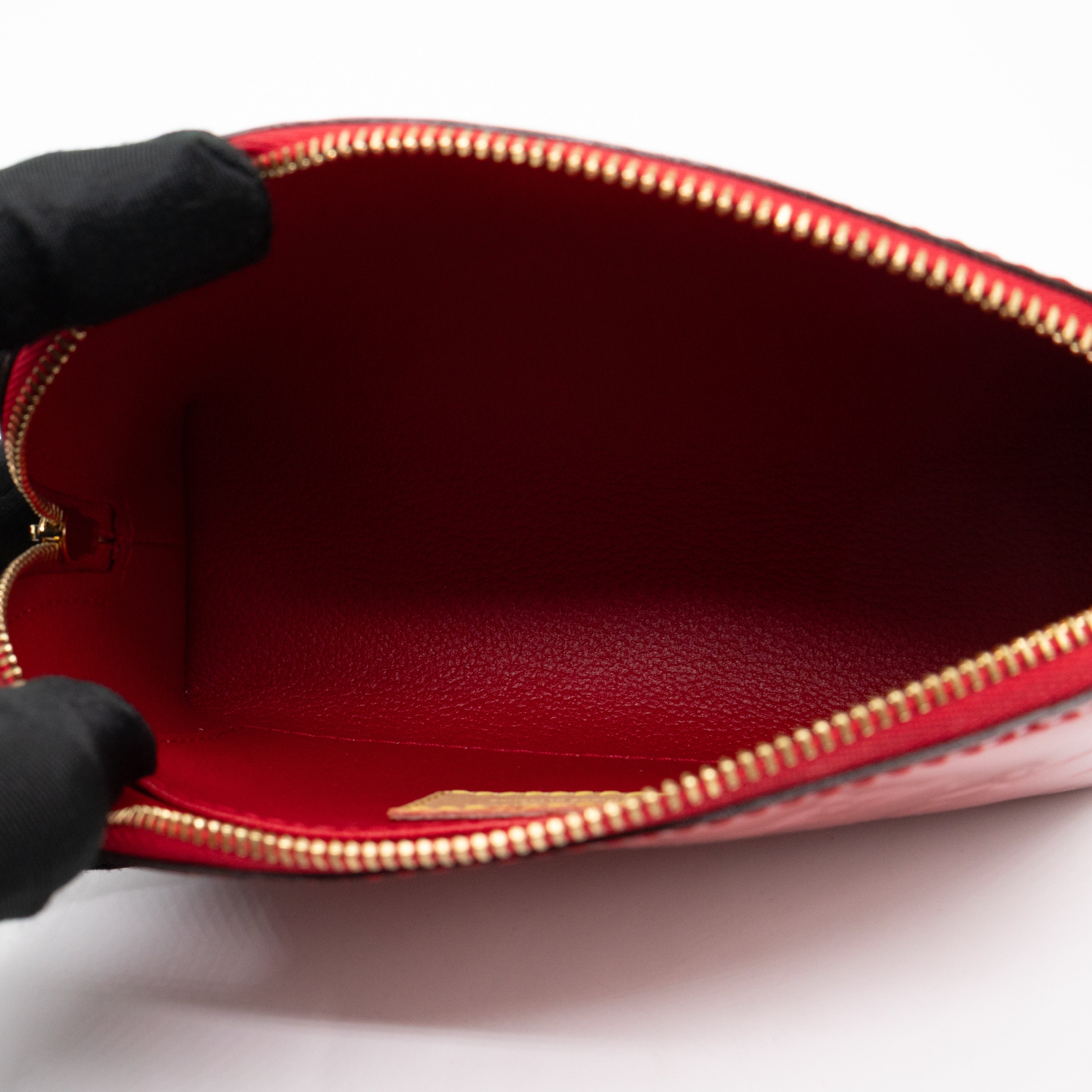 Cosmetic Pouch PM Red Vernis Leather